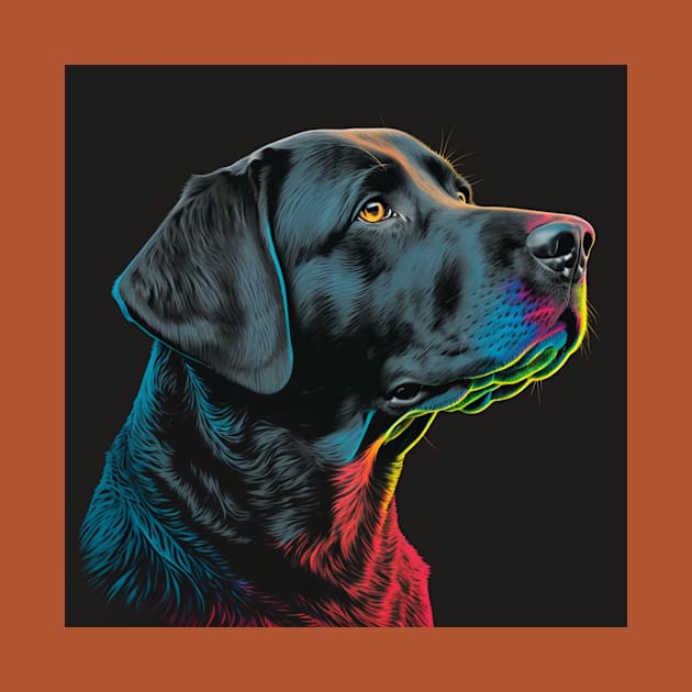 Black Lab Profile Painting by Star Scrunch