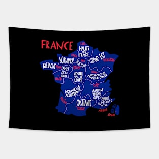 France Map Tapestry