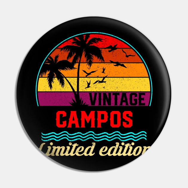 Vintage Campos Limited Edition, Surname, Name, Second Name Pin by Januzai