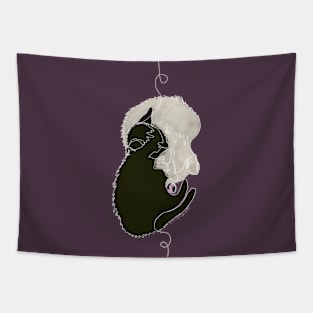 Yin and Yang Kittens Tapestry