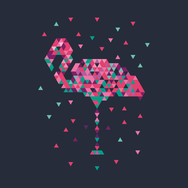 Geometrical flamingo by peterdesigns