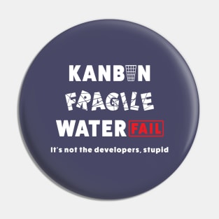 Kanban Agile Waterfall White Pin