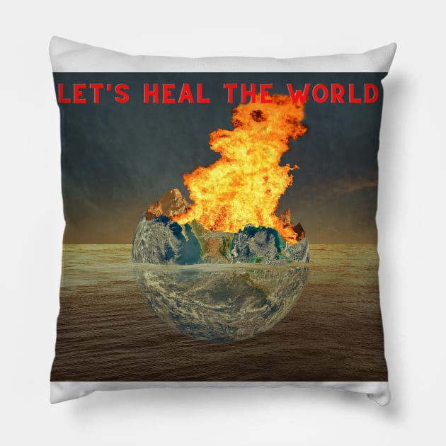 HEAL THE WORLD Pillow by Affiliate-Corp