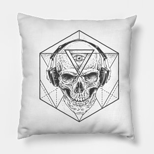 Abstract Skull Art Pillow