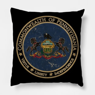 Vintage Pennsylvania USA United States of America American State Flag Pillow