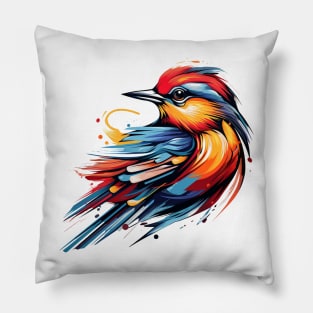 bird with pop art style Pillow