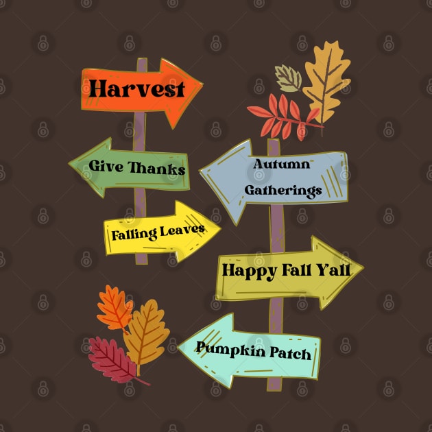 Harvest Signs Fall Autumn Thanksgiving by Pearlie Jane Creations