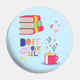 Do It For Yourself With Hearts & Stars Pin