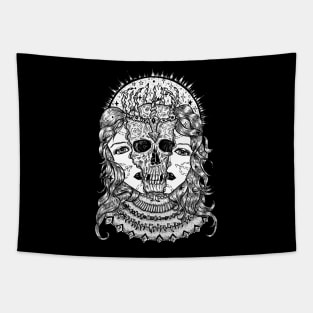 Mystic Skull (5) Hand Drawn Original Artwork. Tapestry