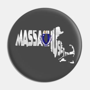 Massachusetts Typo Map Pin