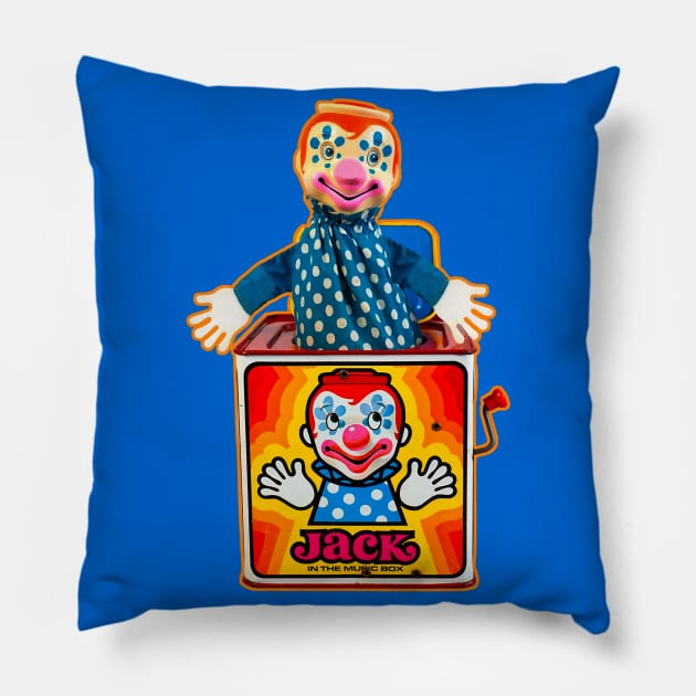 1971 Jack In The Box Clown! Pillow by Pop Fan Shop