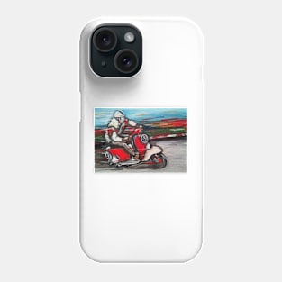 Retro Scooter, Classic Scooter, Scooterist, Scootering, Scooter Rider, Mod Art Phone Case