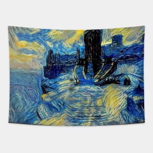 High Hrothgar Skyrim Starry Night Tapestry