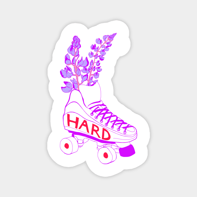 Lupine HARD logo Magnet by High Altitude Roller Derby 