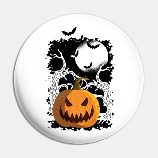 Vintage Pumpkin Halloween Design Pin