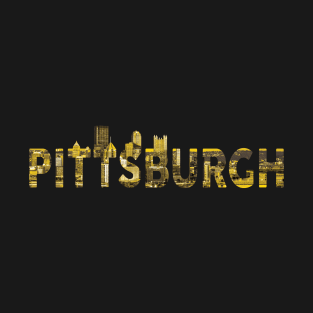 Pittsburgh Skyline Black and Yellow City T-Shirt