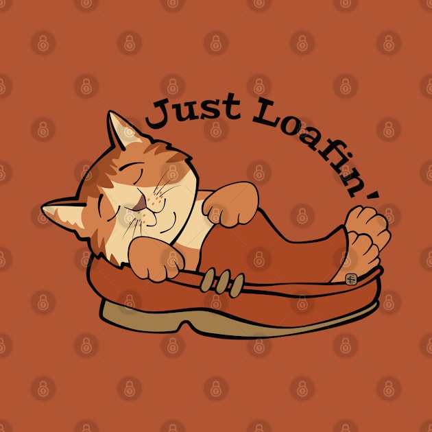 Just Loafin' Cat Sleeping in Shoe by Sue Cervenka