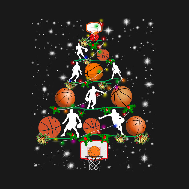 Discover Basketball Christmas Tree Costume Gift - Basketball Christmas - T-Shirt