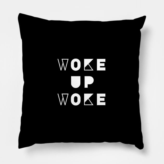 Woke Up Woke Pillow by Abby Anime