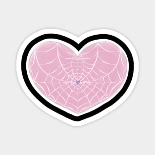 Pastel Spider Web Heart Magnet