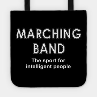 Marching Band Sport White Text Tote