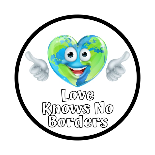 love knows no borders Funny World Globe by Butterfly Lane