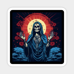 Day Of The Dead - Praying La Calavera Catrina - Santa Muerte Magnet