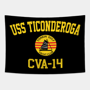 USS Ticonderoga CVA-14 Tonkin Gulf Yacht Club Tapestry