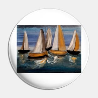 boats sailing in the open sea Pin