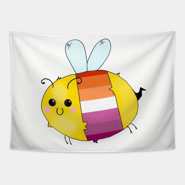 Pride Bees - Lesbian Tapestry by Rendi_the_Graye