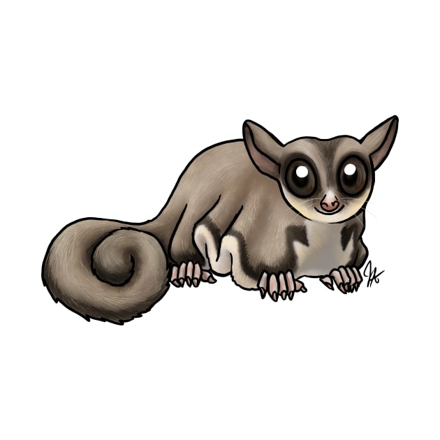 Mammal - Sugar Glider - Classic Gray by Jen's Dogs Custom Gifts and Designs