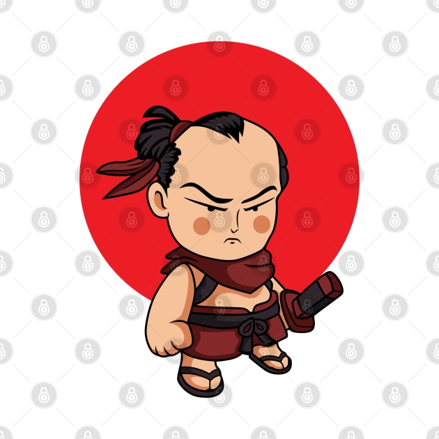 CUTE SAMURAI CARTOON by beanbeardy