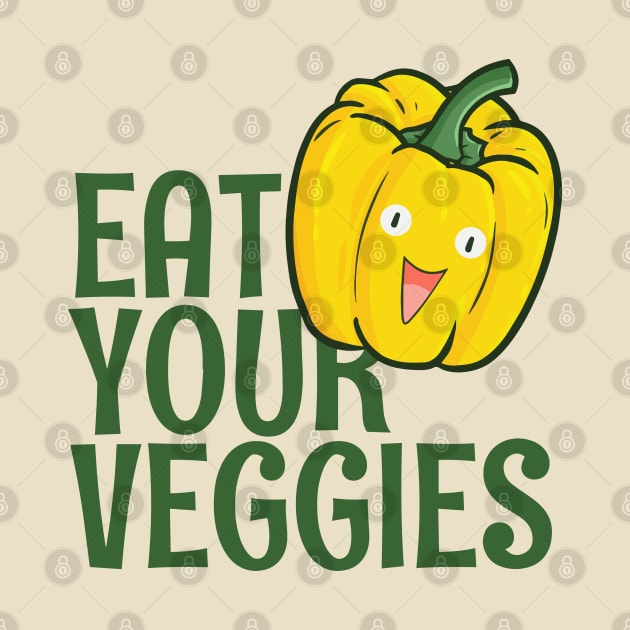 Eat Your Veggies - Yellow Bell Pepper by Jocularity Art