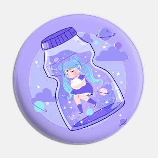 Bottled Moon Girl Pin