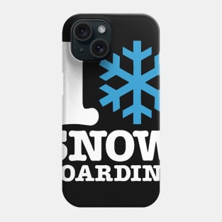 I Love Snowboarding Phone Case