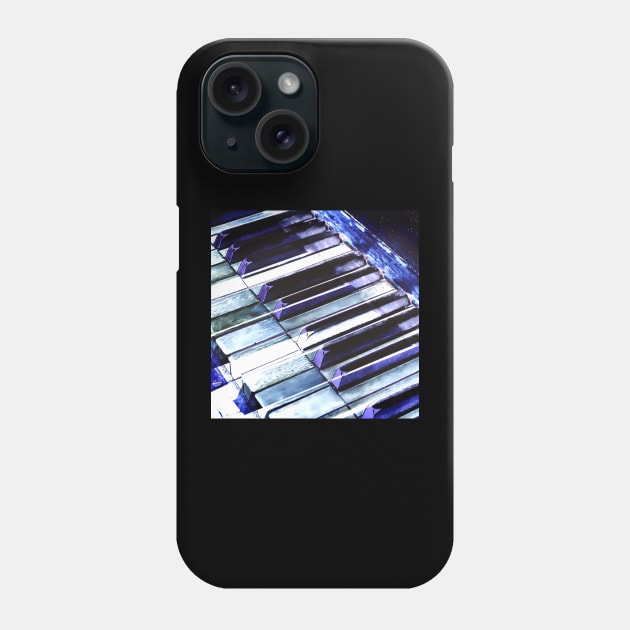 Blue Abstract Piano Keys Phone Case by jaiogencimusa