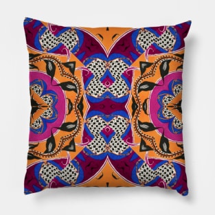 Iznik Vibrant Colour Pattern Pillow