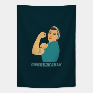 Unbreakable Meta Breast Cancer Warrior Tapestry