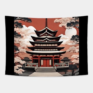 beautiful Japanese temple art Tapestry