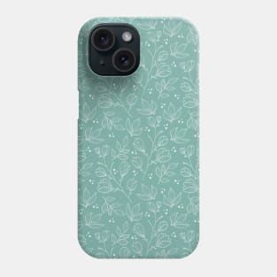 Elegant Coastal Blue Pastel floral Design Phone Case