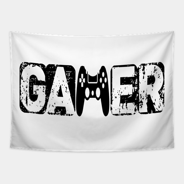 Gamer T Shirt - Funny Gamer Logo Design Gift Tapestry by hardworking