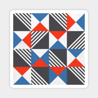 Geometric Triangle Lines Pattern Magnet