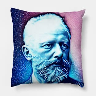 Pyotr Ilyich Tchaikovsky Snowy Portrait | Pyotr Ilyich Tchaikovsky Artwork 13 Pillow