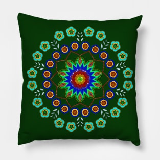 Ornate Floral Mandala Pillow