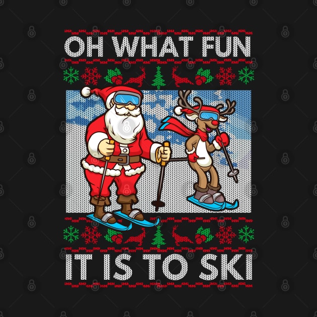 Ugly Christmas Sweater For Skiing Lovers by KsuAnn