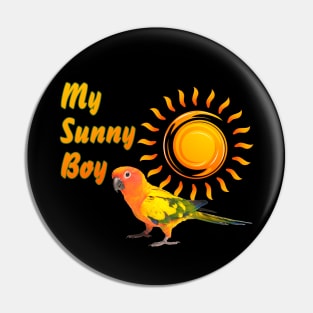 Sun Conure Parrot Sunny Sunshine Boy Pin