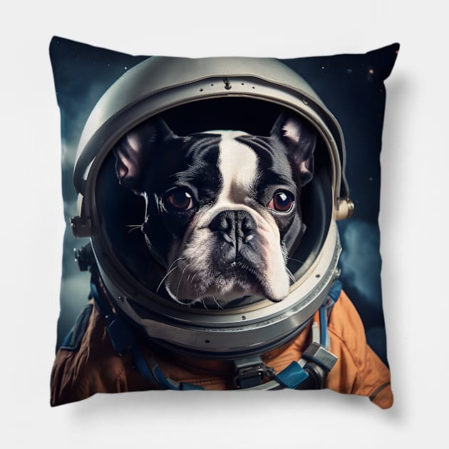 Astro Dog - Boston Terrier Pillow by Merchgard