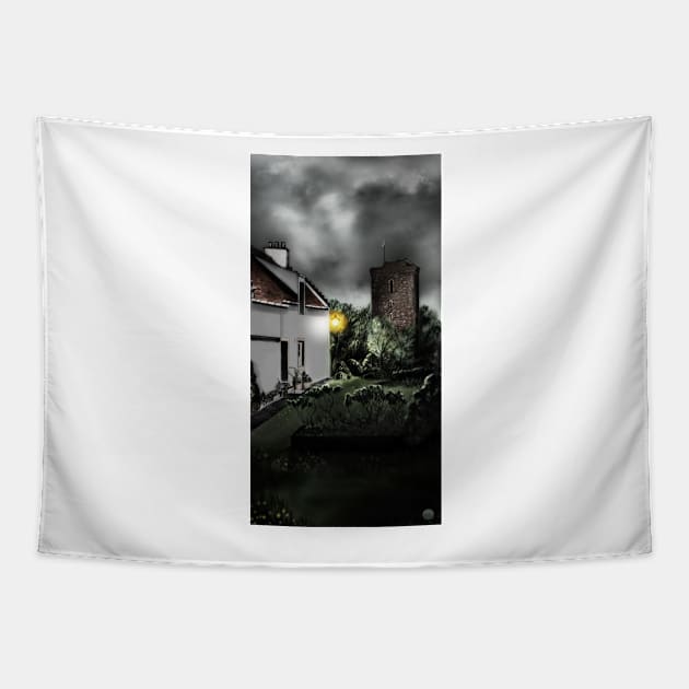 Dysart Historic House and St Serf's Tower: Fife, Scotland [Digital Architecture Art Print] Tapestry by grantwilson