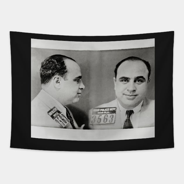 Al Capone Mug Shot, 1931. Vintage Photo Tapestry by historyphoto