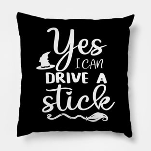 Yes I Can Drive A Stick Pillow